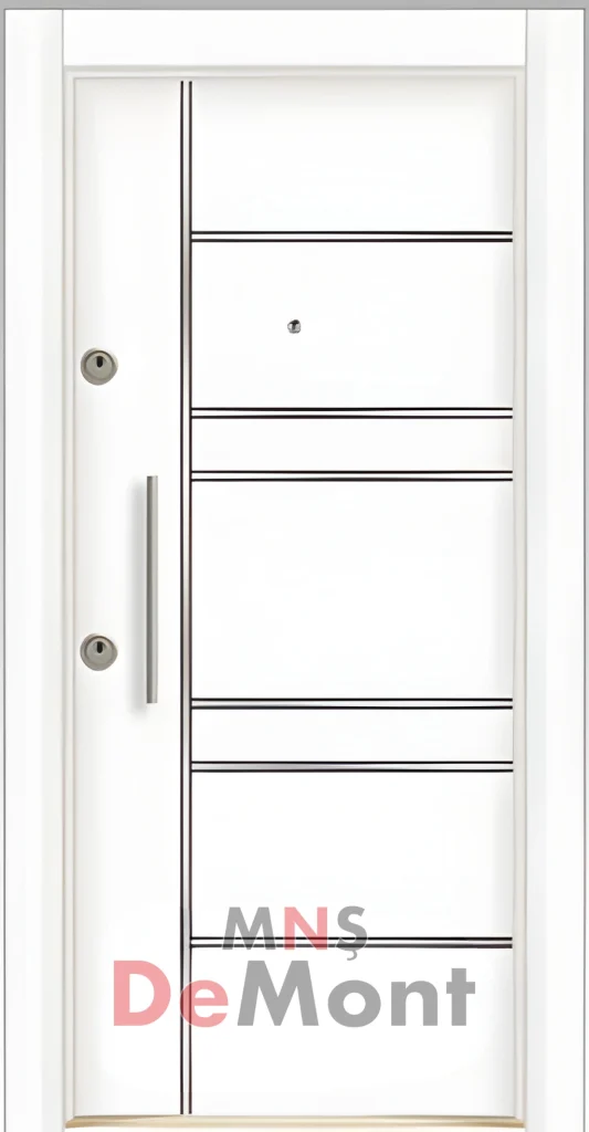 celik-kapi-tek-renk-kromlu-laminoks-d1109