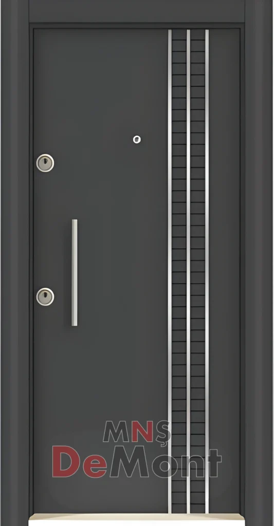 celik-kapi-tek-renk-kromlu-laminoks-d1113